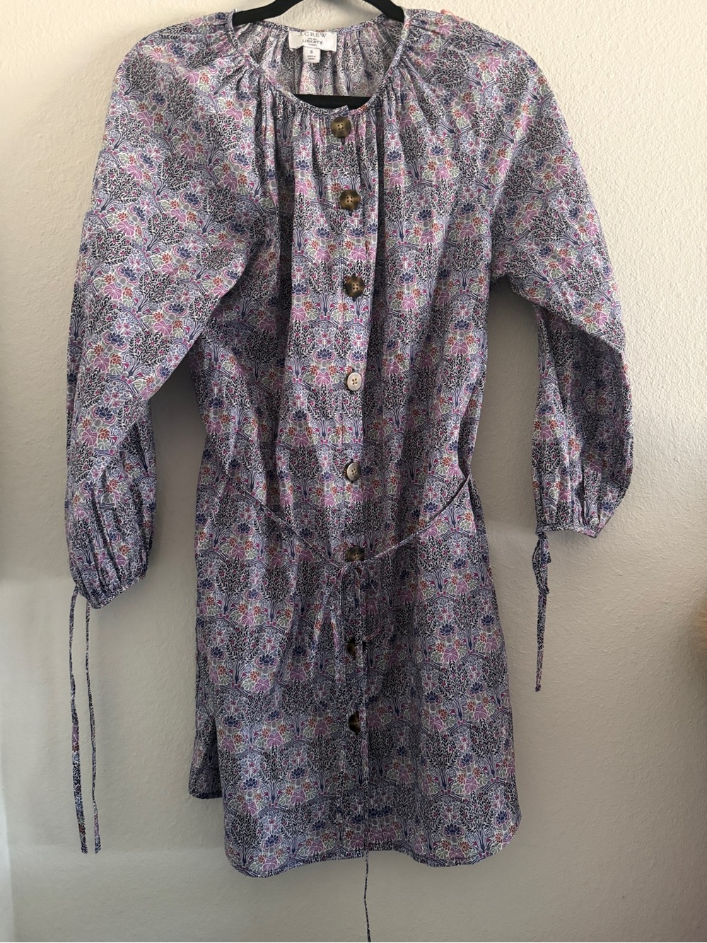 J Crew Dress Liberty Fabric Floral Button Down Prairie Cottage Core